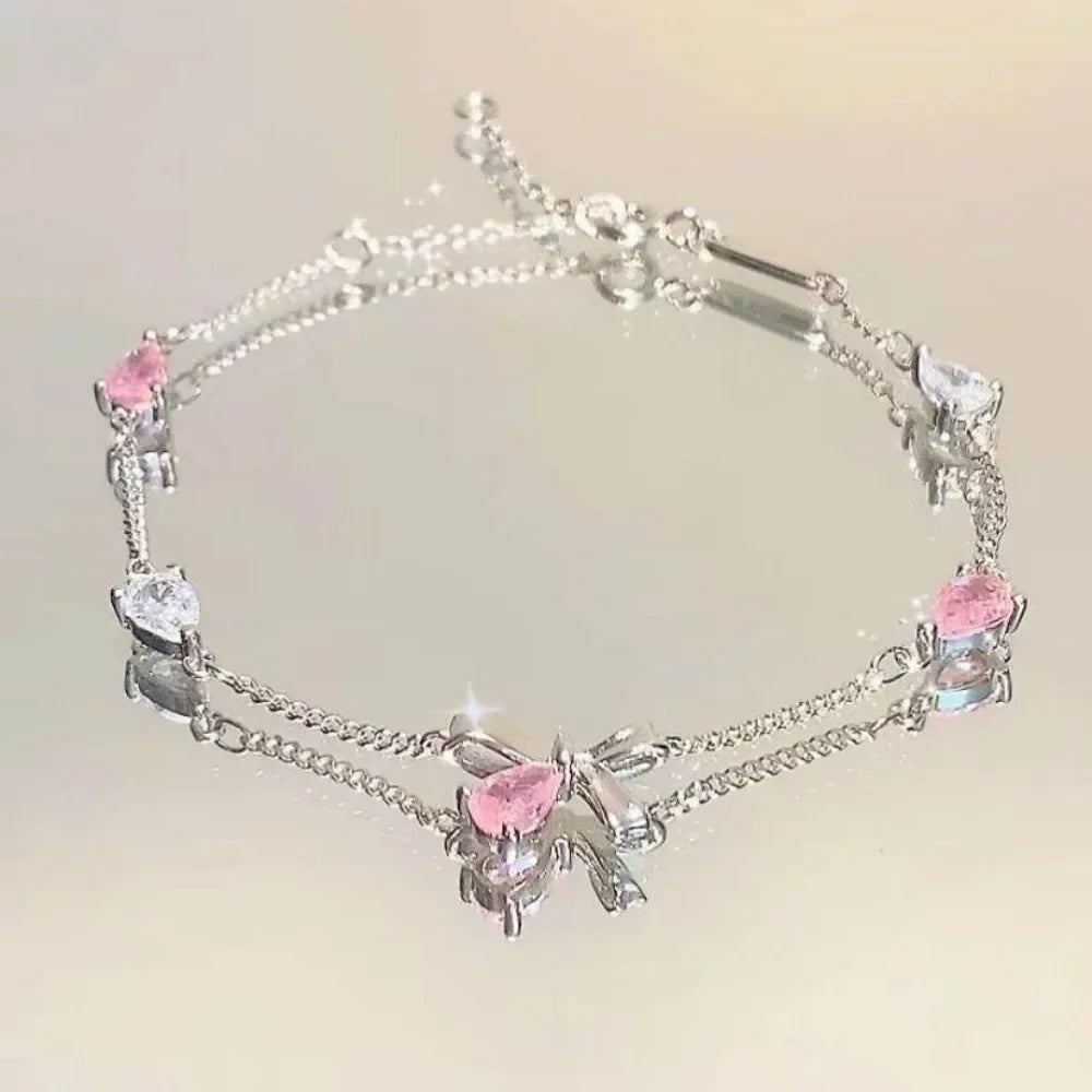 Elegant Crystal Flowers Zircon Bracelet