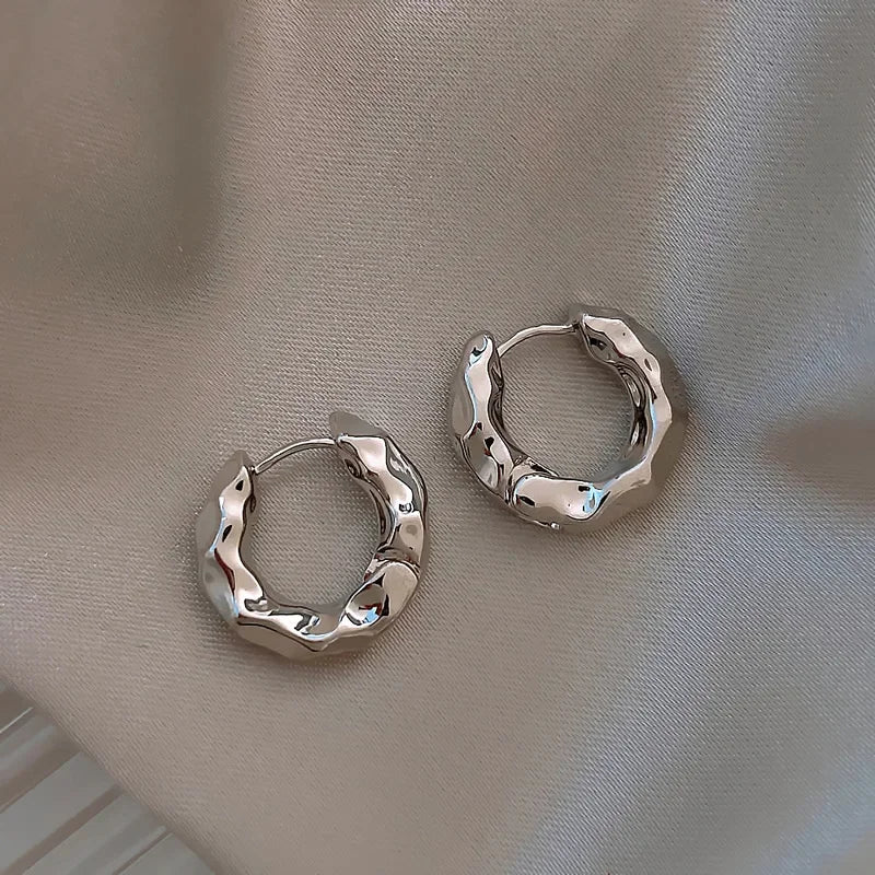 925 Sterling Silver Circle Hoop Earrings