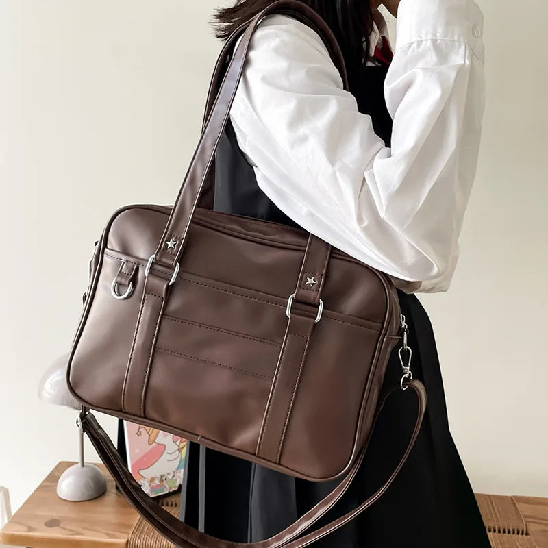 Japanese JK Style PU Leather Shoulder Bag