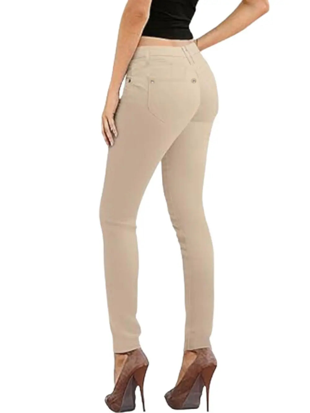Casual Stretchy White Skinny Jeans