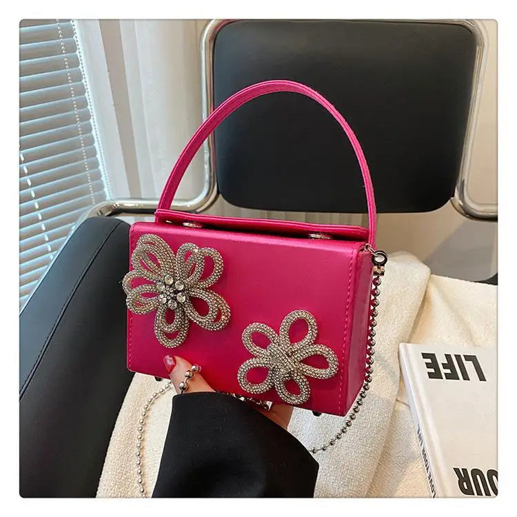 3D Flower Design Luxury Crossbody Bag