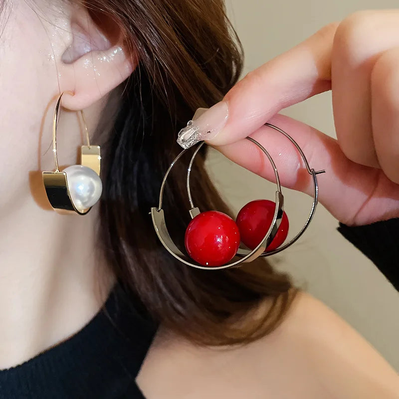 Vintage Round Stud Earrings 18K Gold Plated