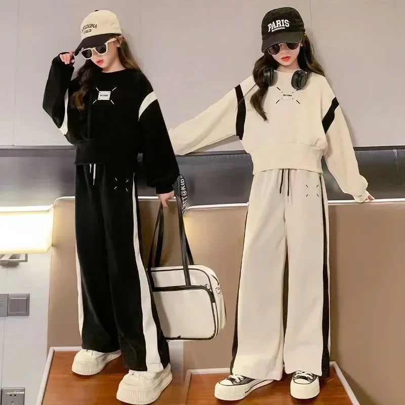 Girls Casual Sports Suit, 2-Piece Set
