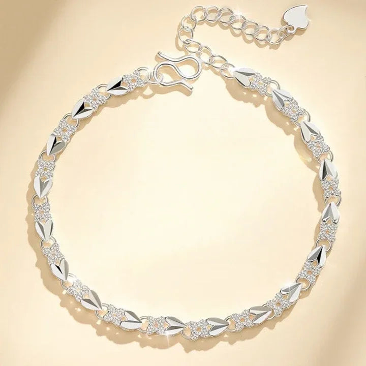 Luxury 925 Sterling Silver Peacock Open Bracelet
