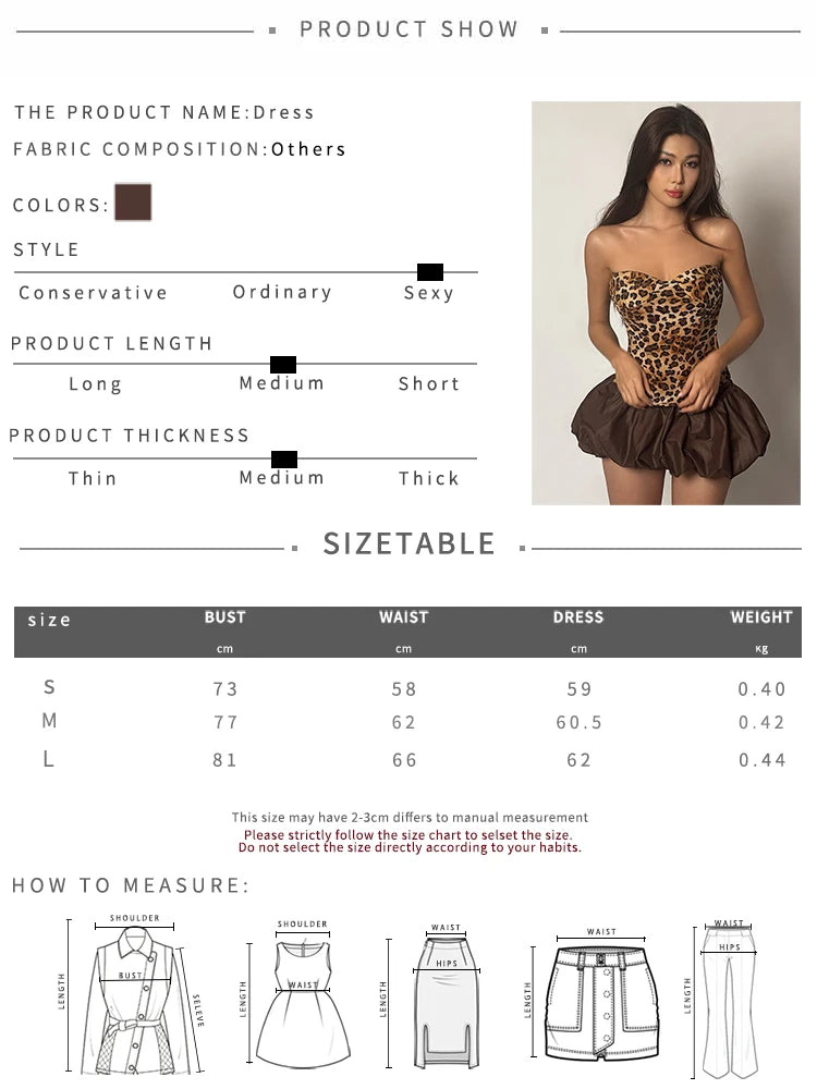 Nibber Backless Leopard Print Dress