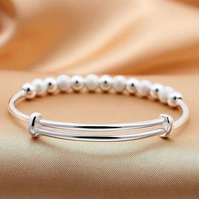 2024 Luxury Silver Color Lucky Bead Bracelet