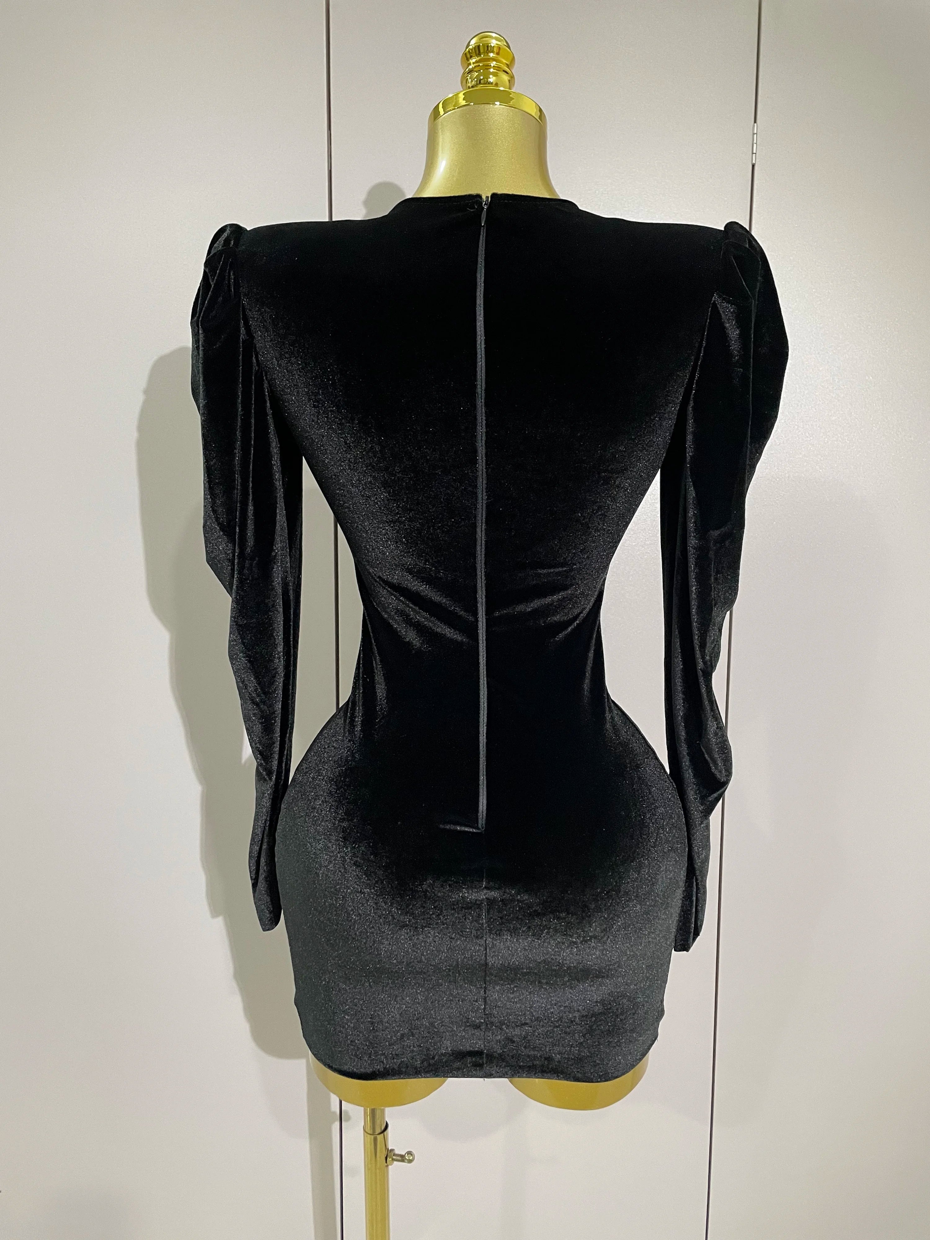 Sparkly Crystals Sexy Mesh Black Velvet Short Dress 2025 Women Elegant Evening Prom Luxury Birthday Party Dresses Stage Costume