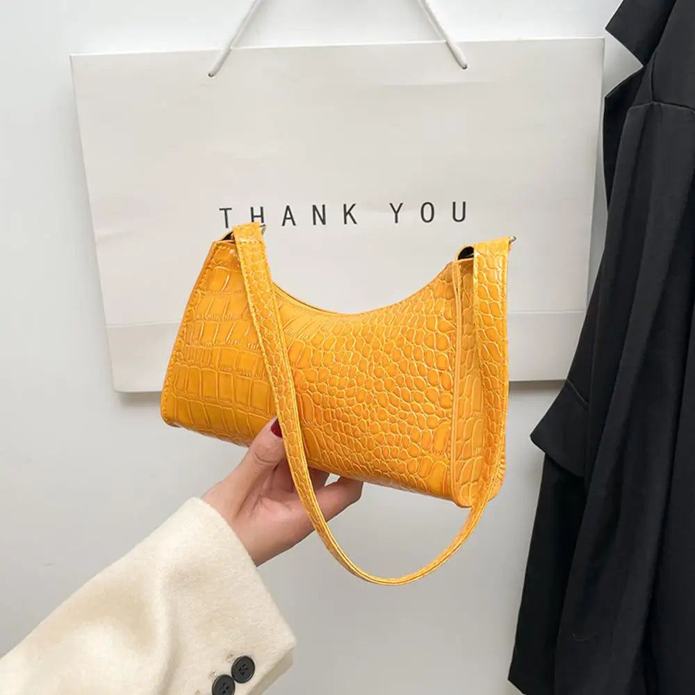 Trendy Black PU Shoulder & Crossbody Bag