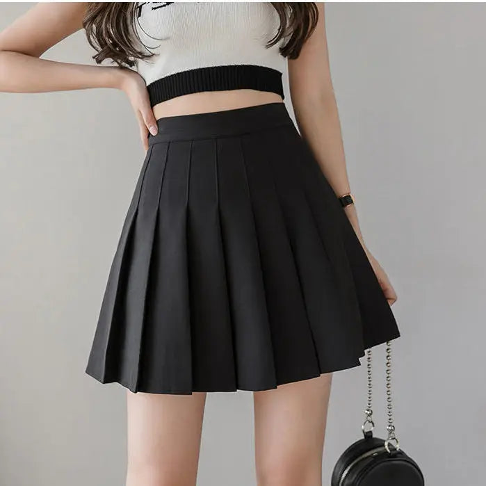 Women’s High-Waist Pleated Mini Skirt