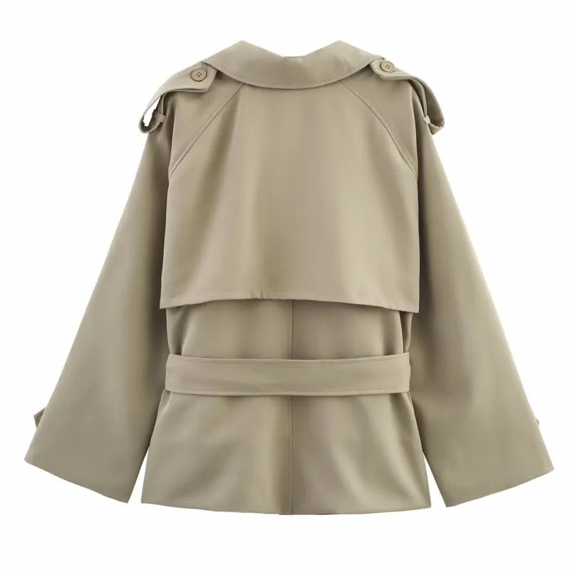 Women Casual Loose Jackets Lapel Long Sleeves