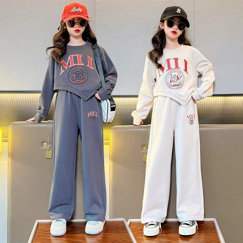 Girls' Wide Leg Pants & Top Set