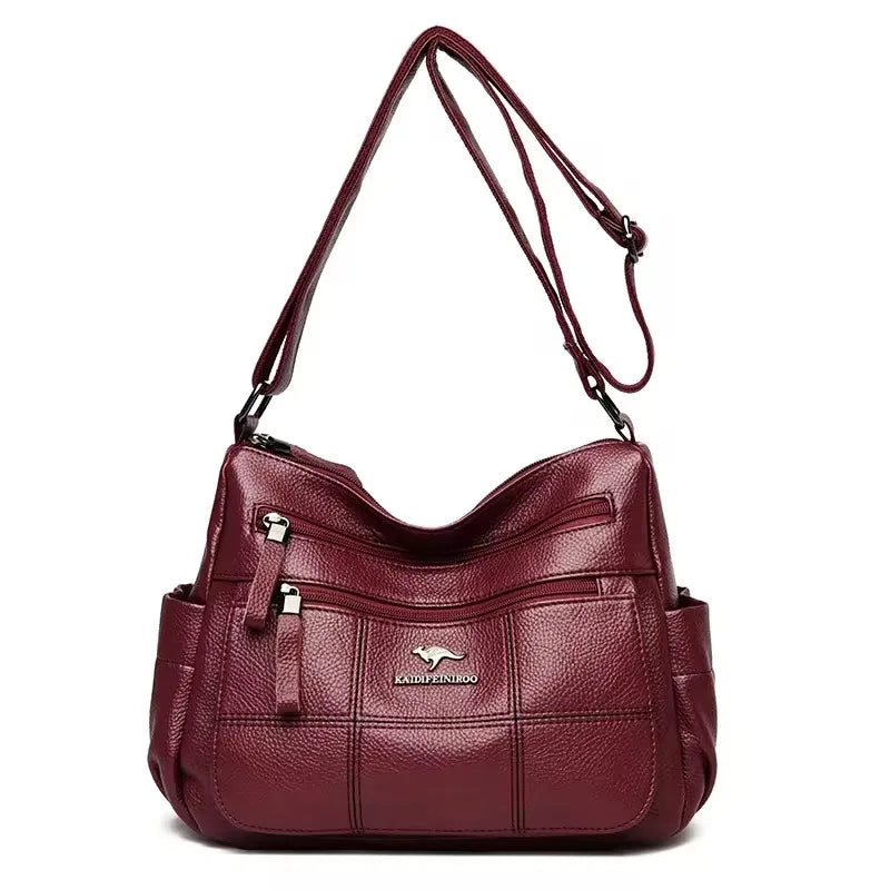 Casual Soft Leather Shoulder Crossbody Bag