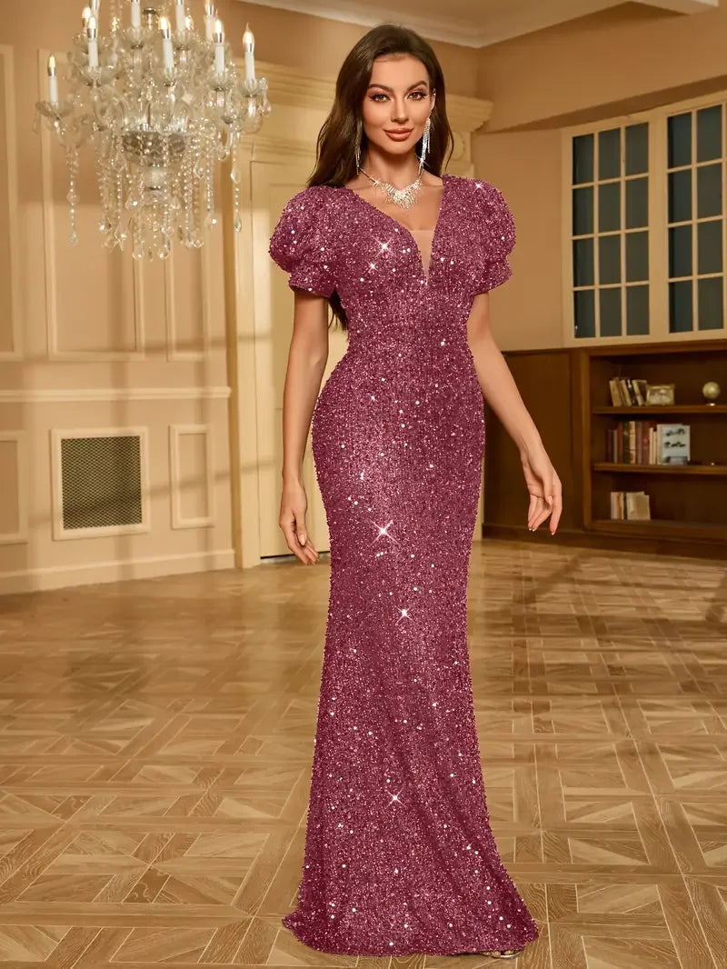 Elegant Women's Dress for Birthday Hosting, Dinner Parties, Weddings & Banquets