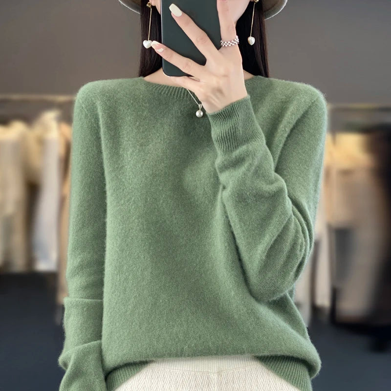 100% Merino Wool Cashmere Sweater for Women