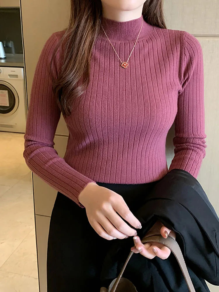 ITOOLIN Women's Cashmere Mockneck Sweater