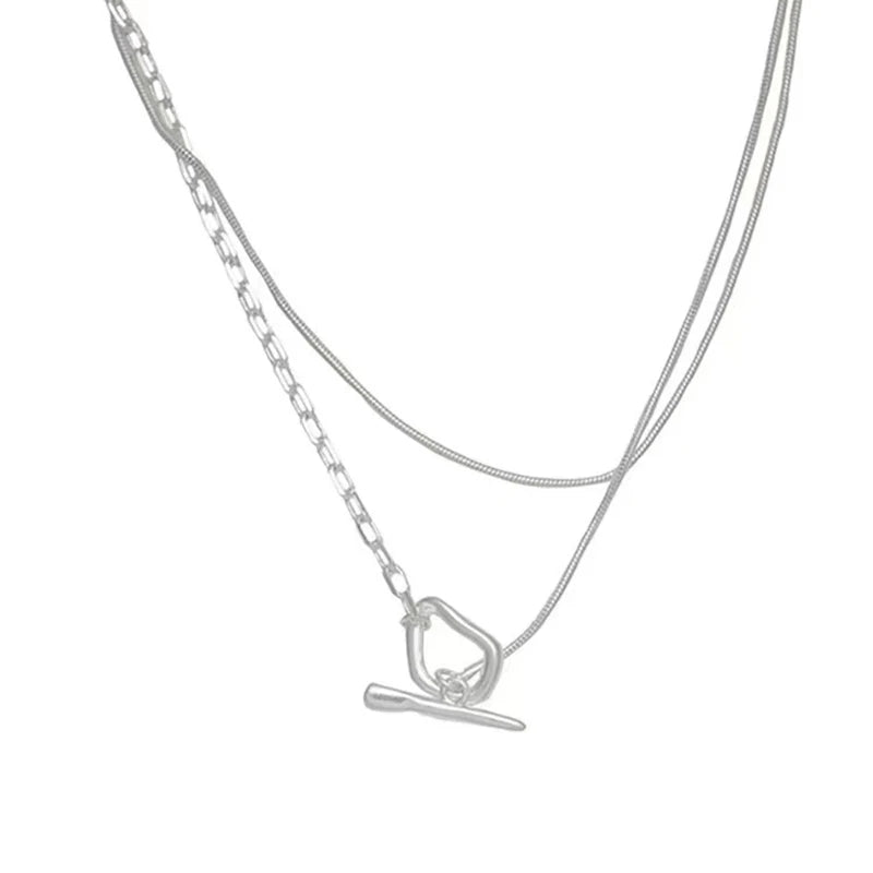 925 Sterling Silver Geometric Necklace