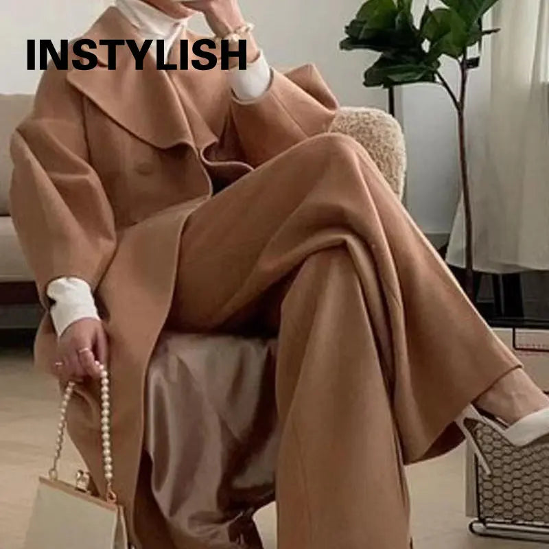 Winter Coat for Women Elegant Lantern Sleeve