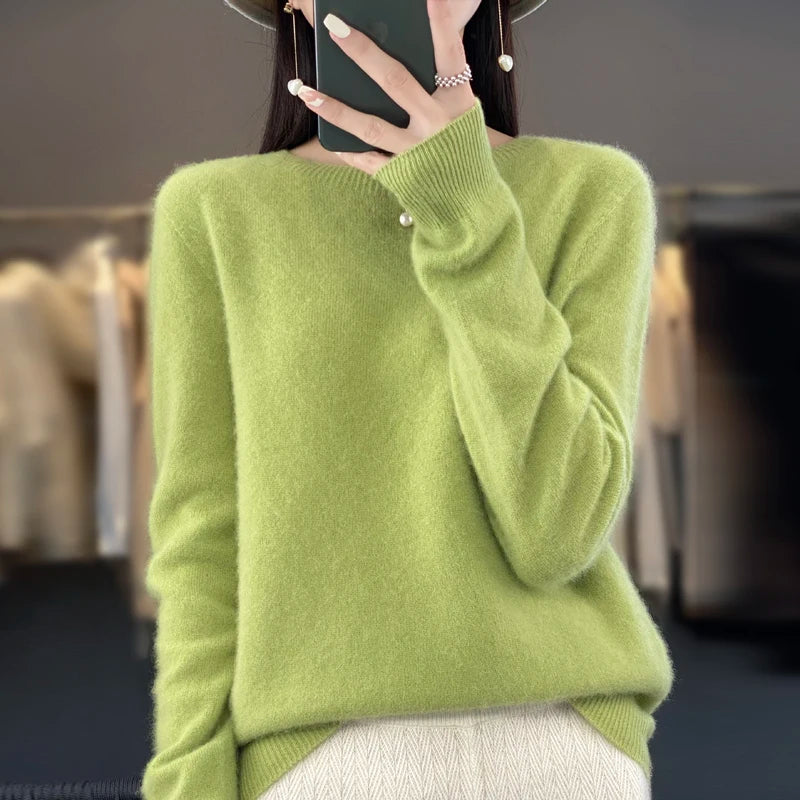 100% Merino Wool Cashmere Sweater for Women