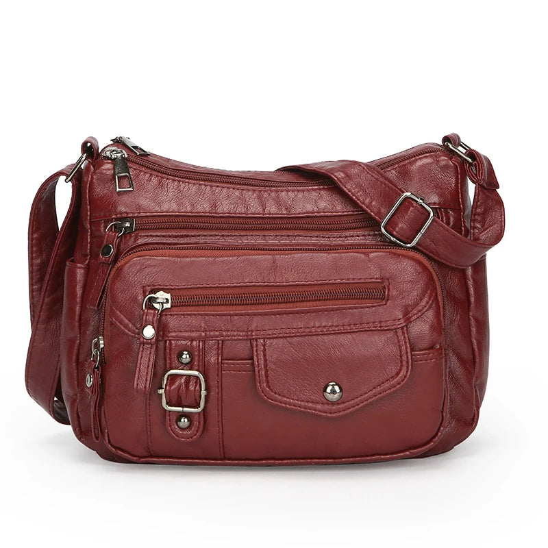 Retro Soft PU Leather Crossbody Bag