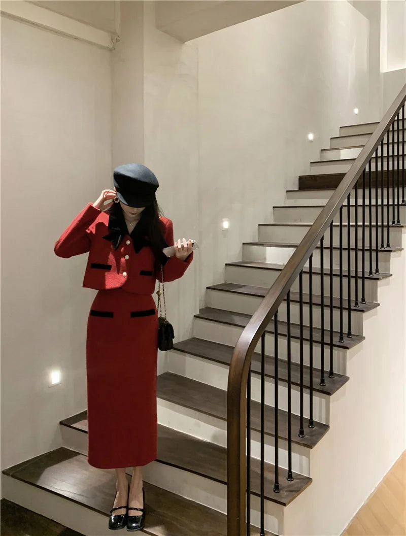 Winter Outfit Women 2024 New Elegant Lady Thickened