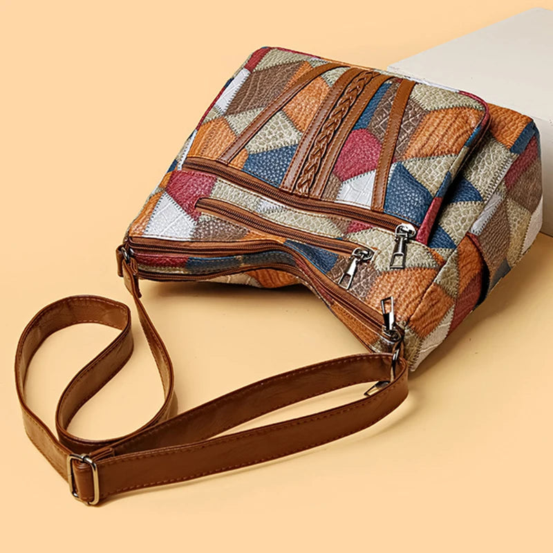 Elegant Vintage Multi-pocket Crossbody Bag