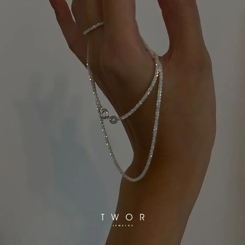 Sparkling Clavicle Chain Choker Necklace