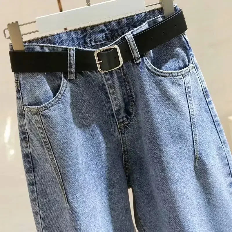Grey High-Waisted Plus Size Jeans