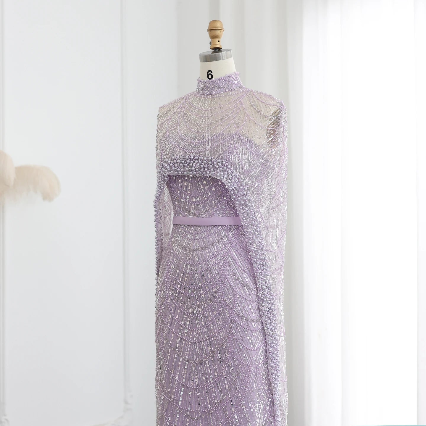 Sharon Said Luxury Pearls Dubai Champagne Evening Dresses