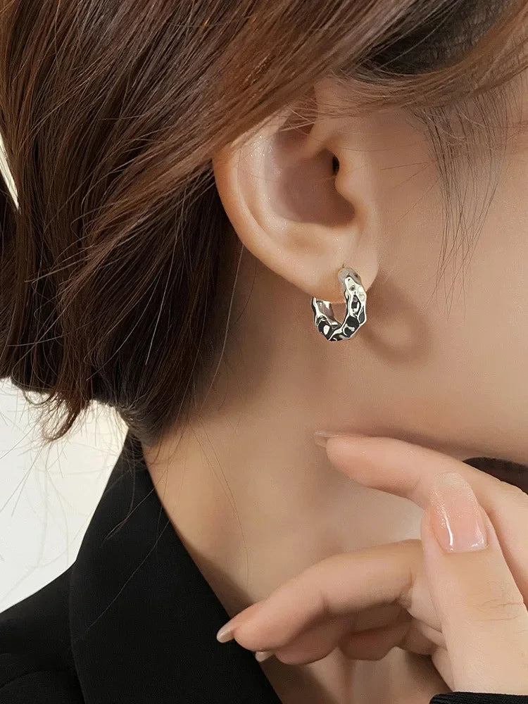 925 Sterling Silver Circle Hoop Earrings