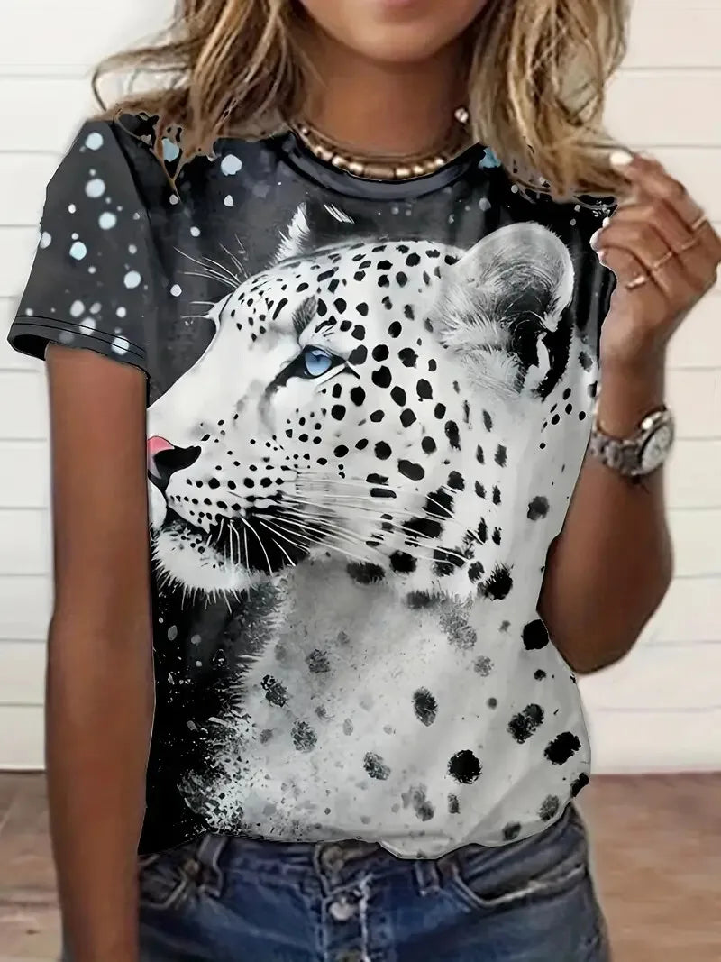 Summer Leopard 3D Print T-shirt