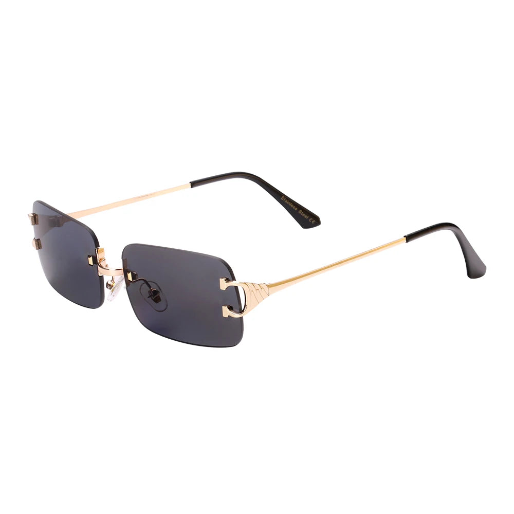 Ruiao 2025 Rimless Square UV400 Sunglasses