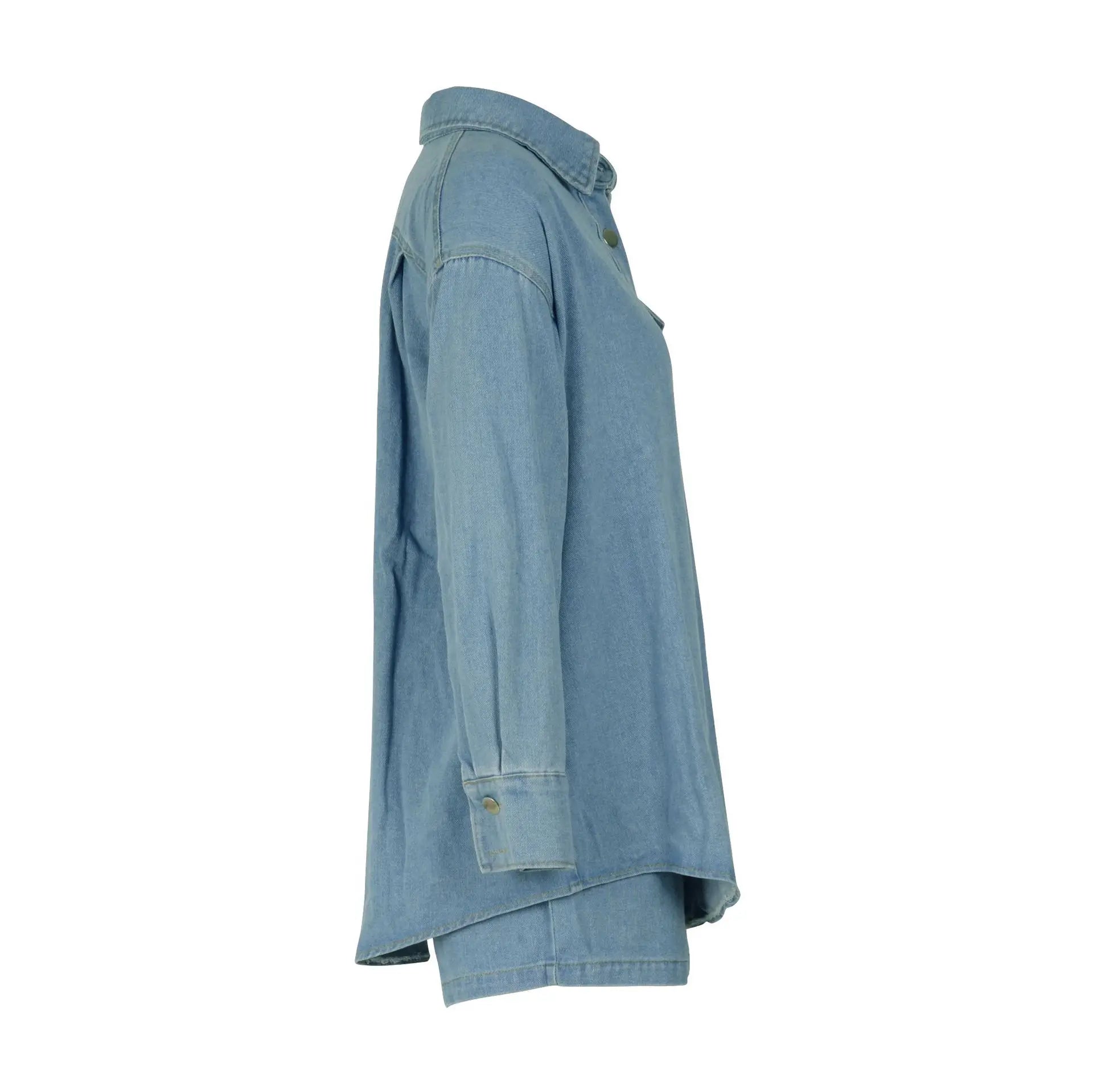 Fashion Women Denim Two 2 Piece Set Long Sleeve Jacket