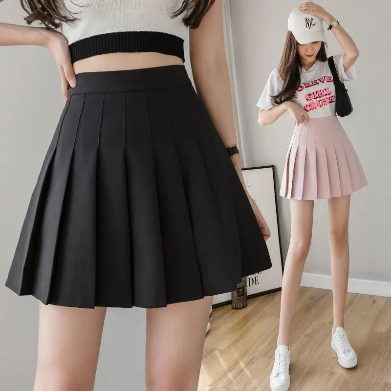 Women’s High-Waist Pleated Mini Skirt