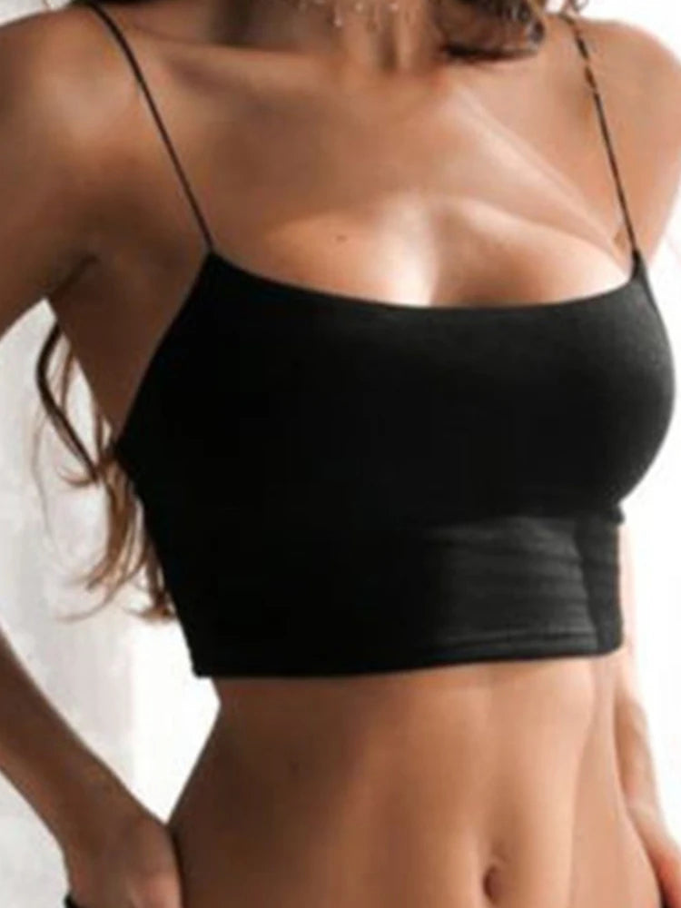 Sexy Black Halter Crop Tank Top