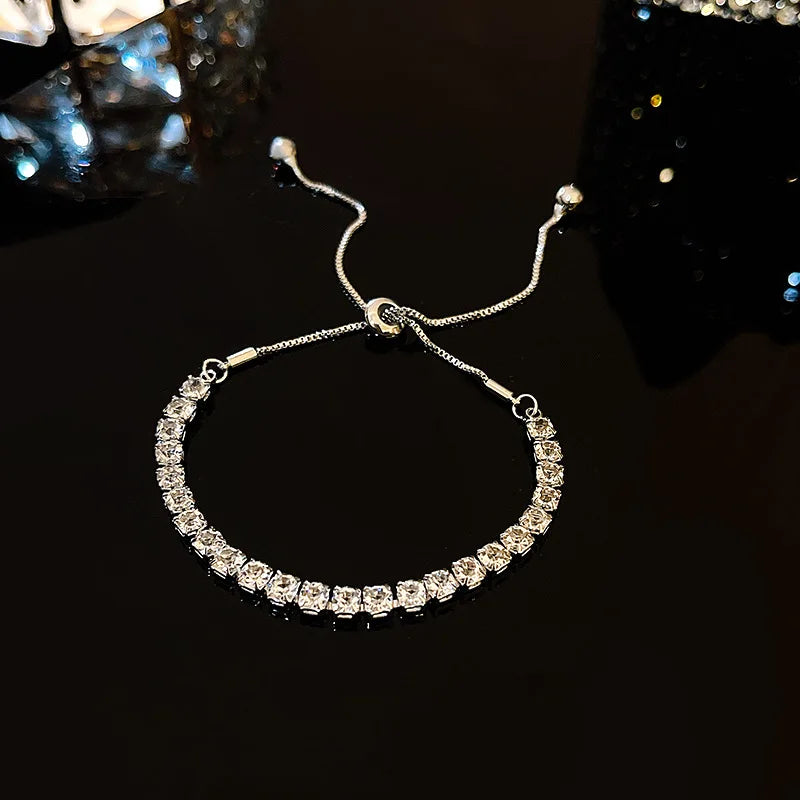Luxury AAA Zircon Opal Clover Adjustable Bracelet