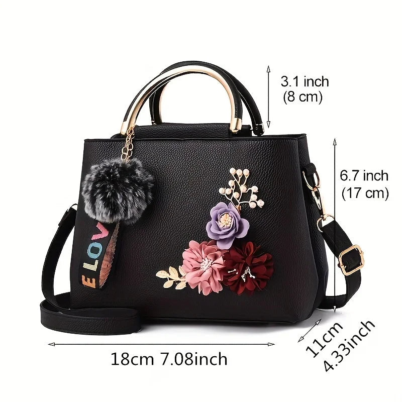 3D Flower Mini Crossbody Handbag