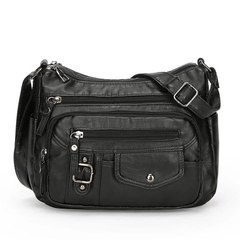 Retro Soft PU Leather Crossbody Bag