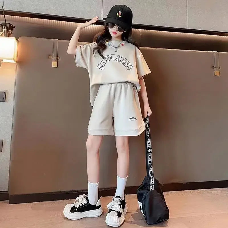 Girls' Summer T-shirt & Shorts Set