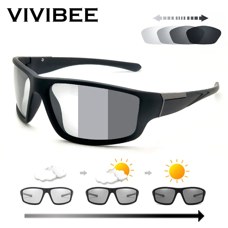 VIVIBEE Photochromic Polarized Sports Sunglasses