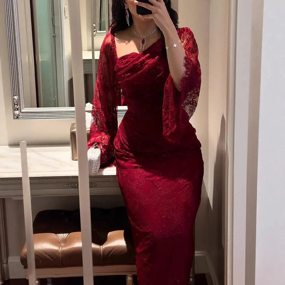 Spring American European New Fashion Women's Wine Red