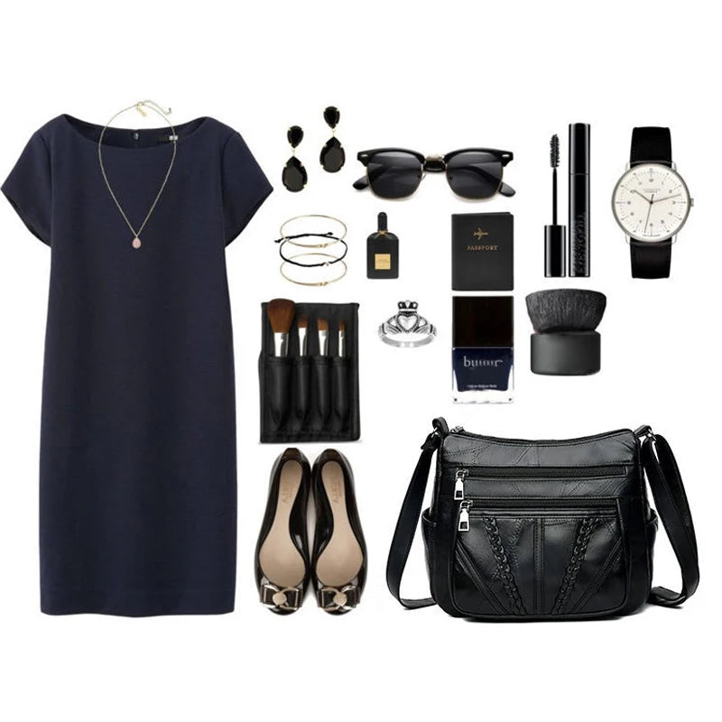 Retro PU Leather Shoulder Bag for Women