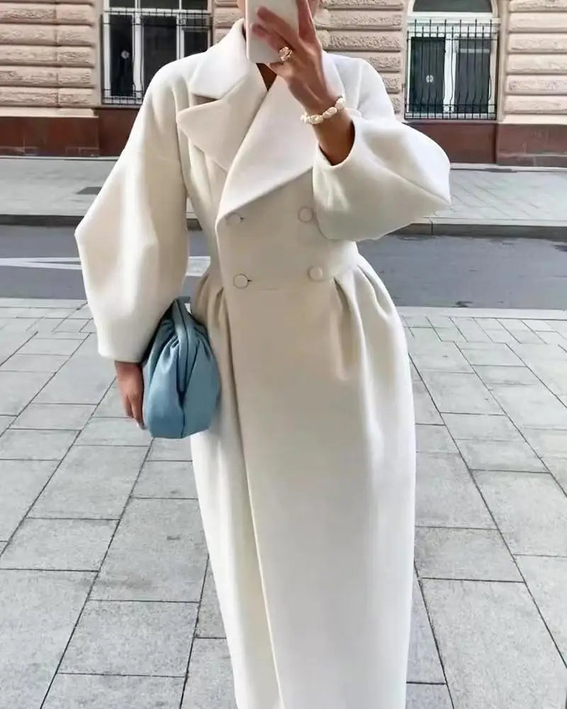 Winter Coat for Women Elegant Lantern Sleeve