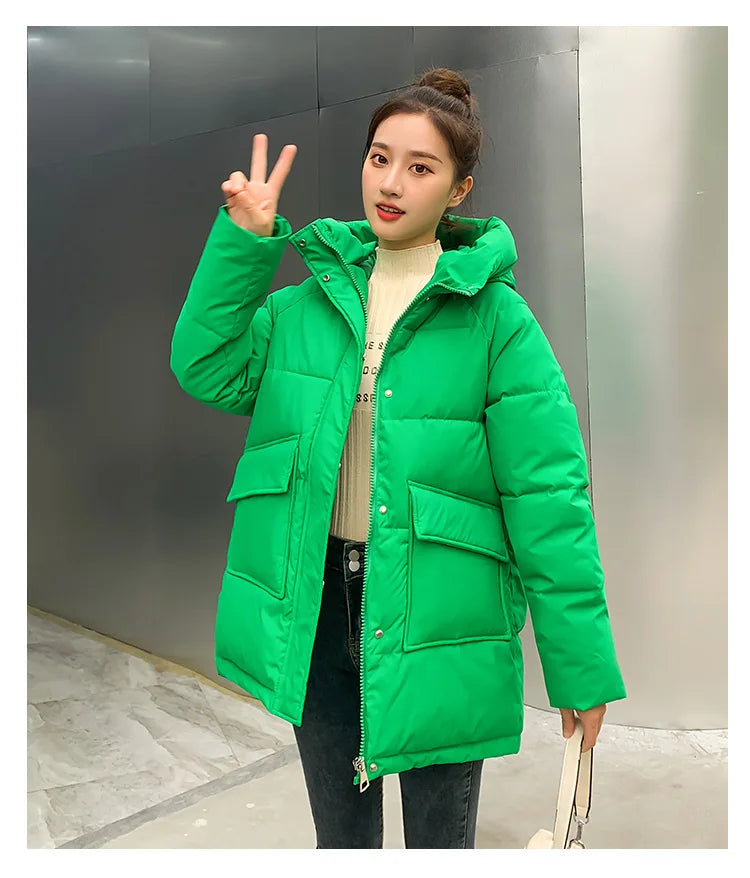 Women Winter Oversize Outwear Cotton Down Coat