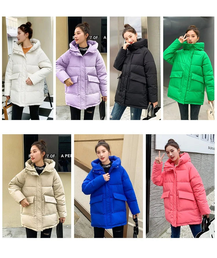 Women Winter Oversize Outwear Cotton Down Coat