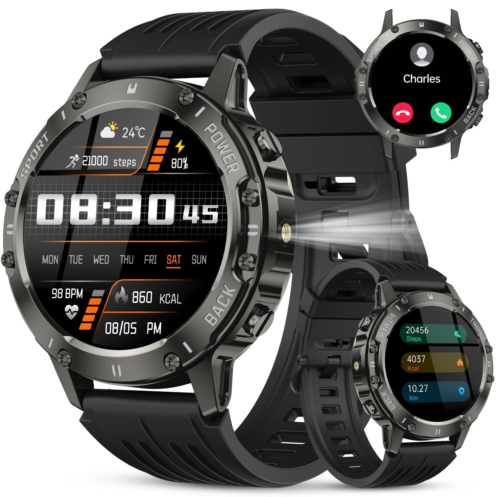 Tikland Military Smart Watch for Men