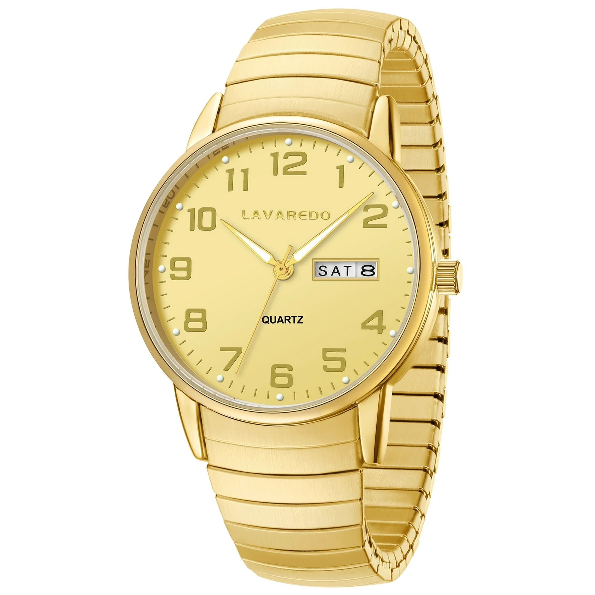 Watches for Men Analog Quartz Watches with Stainless Steel Expansion Band, Waterproof Watches Father's Day Gifts for men