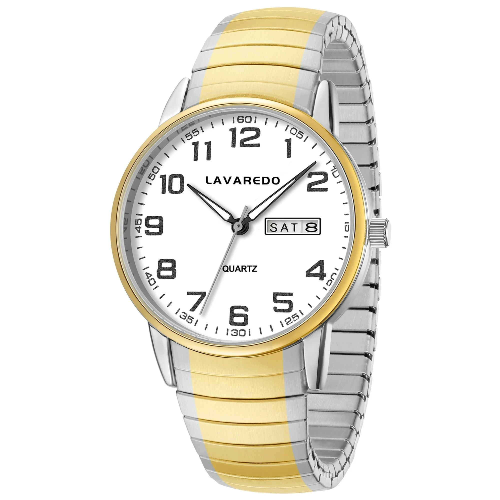 Watches for Men Analog Quartz Watches with Stainless Steel Expansion Band, Waterproof Watches Father's Day Gifts for men