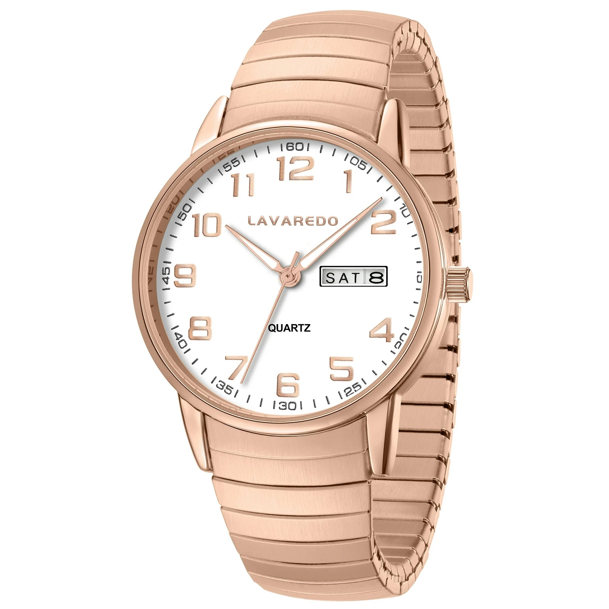 Watches for Men Analog Quartz Watches with Stainless Steel Expansion Band, Waterproof Watches Father's Day Gifts for men