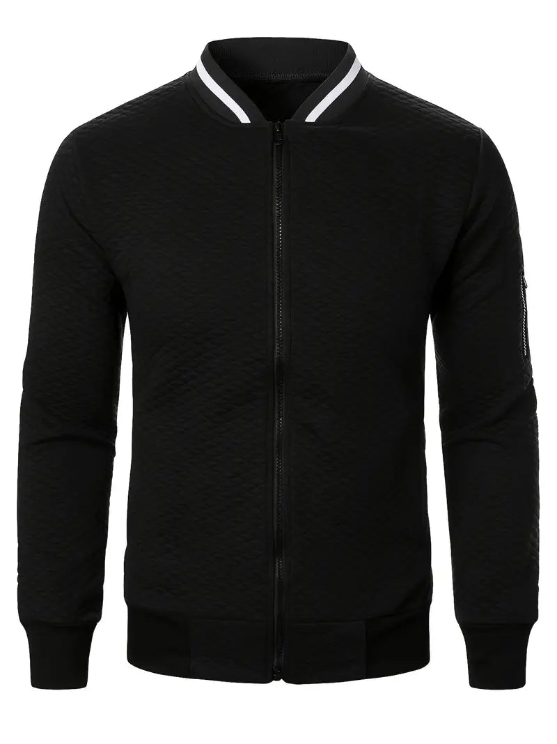 Men's Casual Full Zip Bomber Jacket