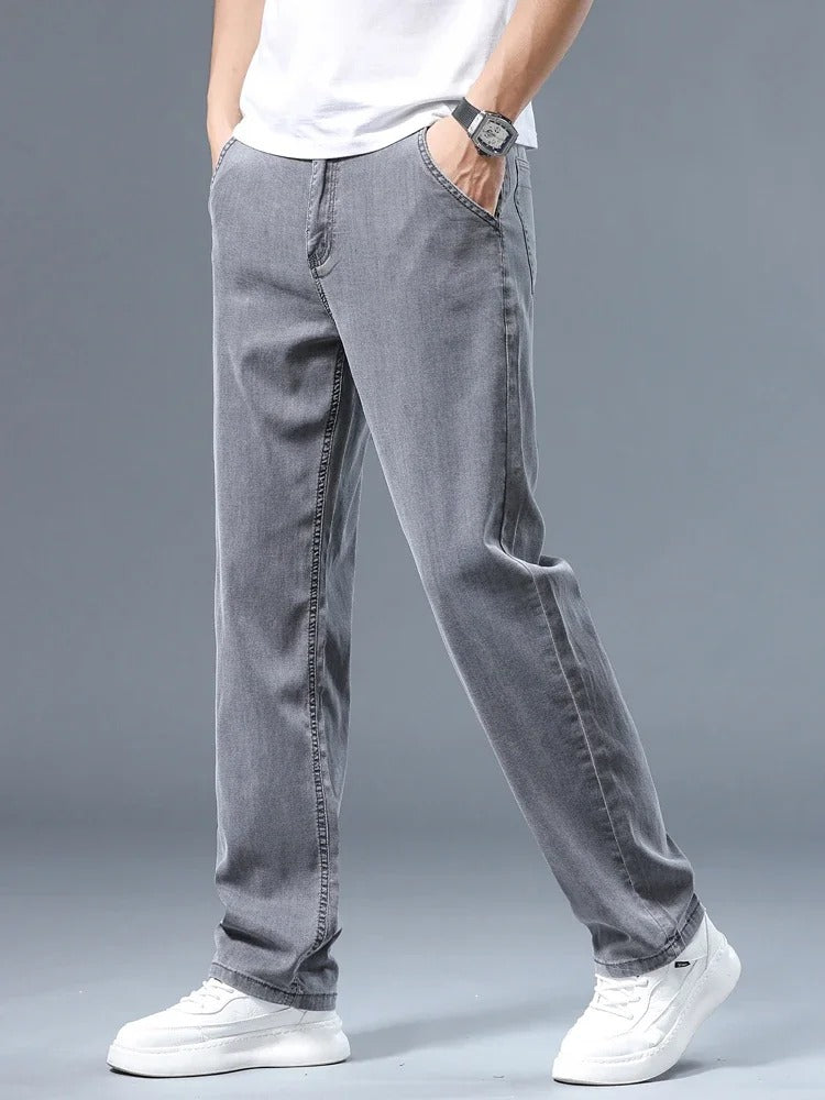 Men’s Summer Thin Loose Straight Jeans